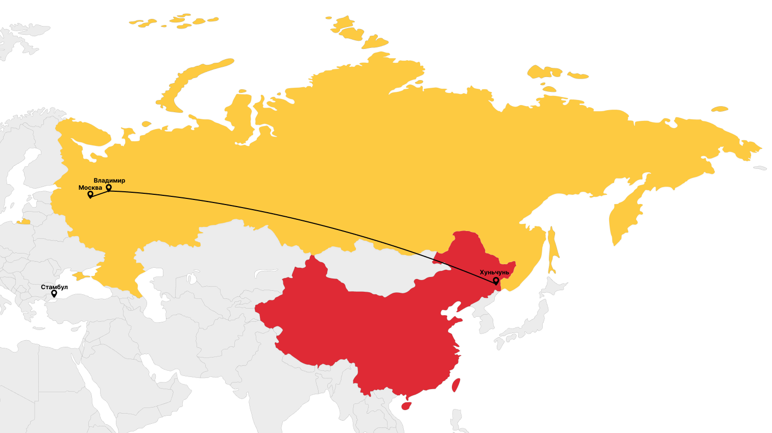 Карта маршрутов Quantum Post
